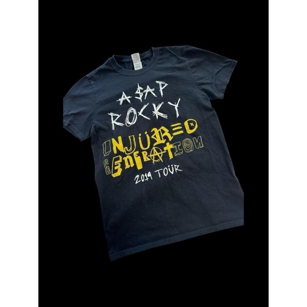 2019 ASAP Rocky Injured Generation Tour Black Tee T Shirt Rap Size Small